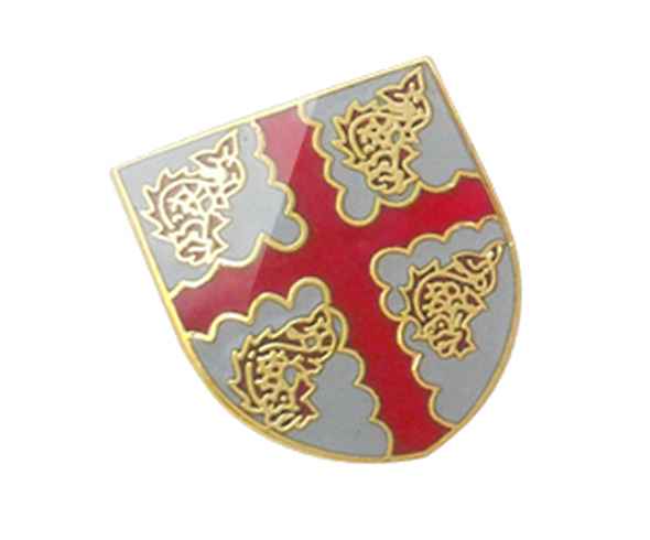 Traditional hard enamel badge with gold plating