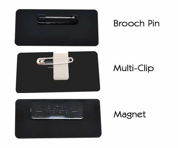 Choose from brooch pin, multi-clip, or magnet fitting