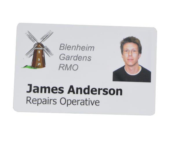 Plastic ID card with a photo