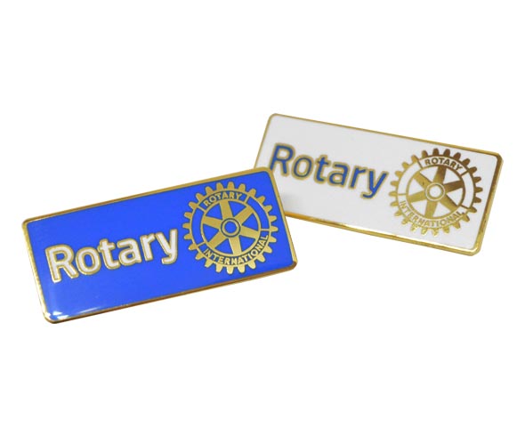 Rotary Lapel Pins - blue or white