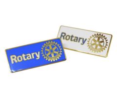 Rectangular Rotary Lapel Badges