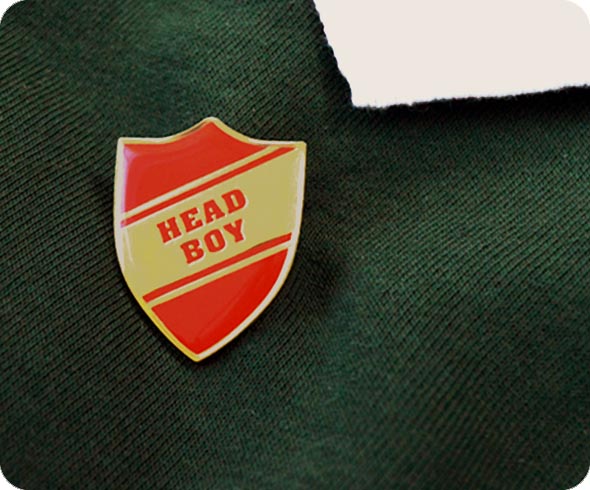 Shield shape Head boy badge 