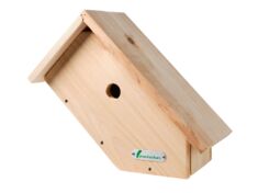 Green Feathers Handmade Wooden Side View Bird Box | Wild View Cameras