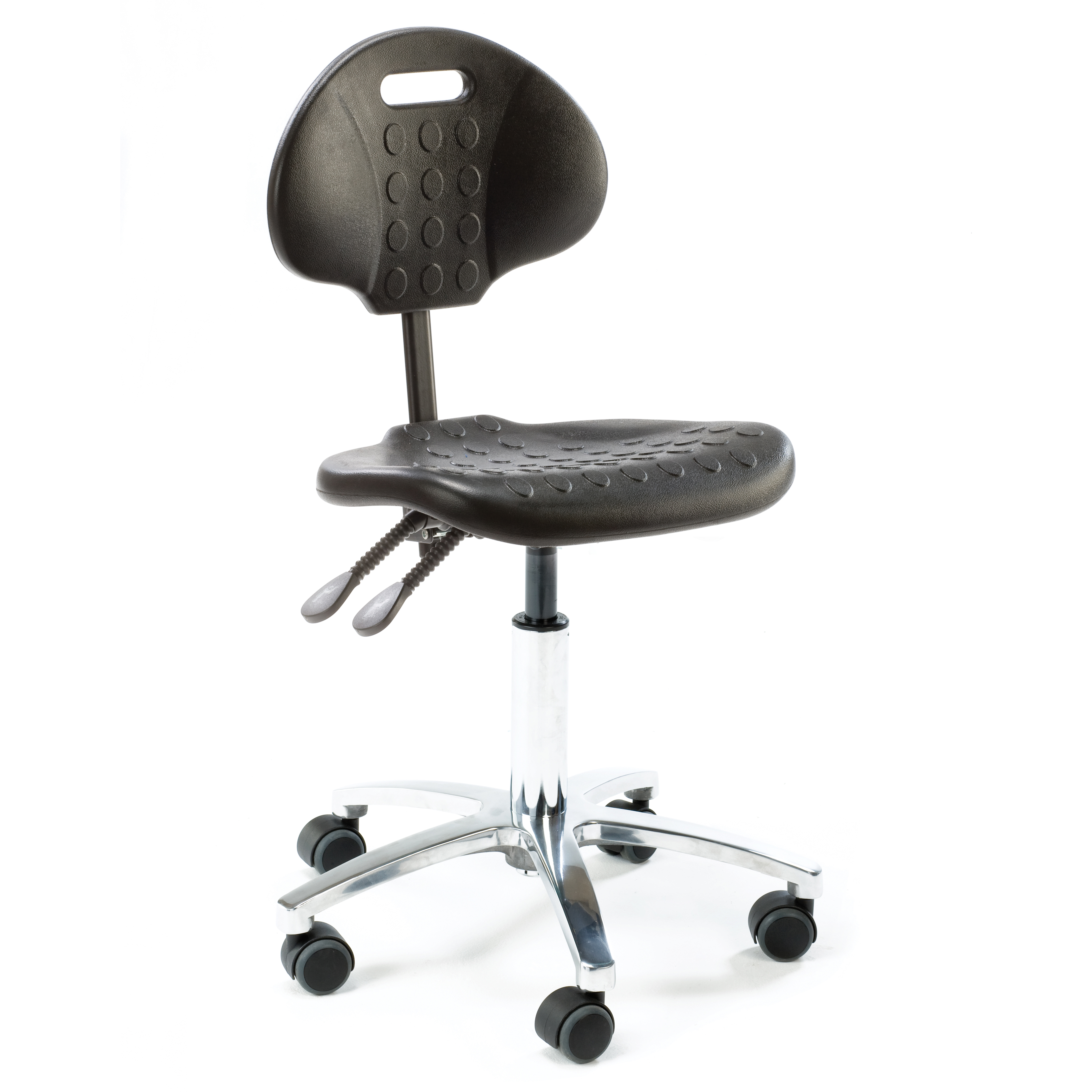 Camlab 1198312 Hyad 2 High Lab Stool with Castors and PUR Seat 