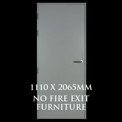 1110 x 2065mm Blank Single Personnel Door (No Fire Exit Hardware)