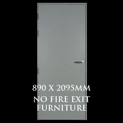 890 x 2095mm Blank Single Personnel Door (No Fire Exit Hardware)