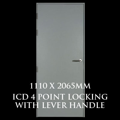 1110 x 2065mm Blank Single Personnel Door (ICD 4 Point Locking Lever Handle)