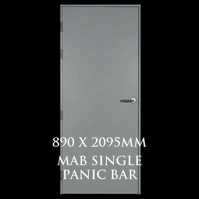 890 x 2095mm Blank Single Personnel Door (MAB Single Panic Bar)