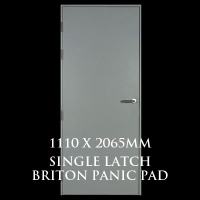 1110 x 2065mm Blank Single Personnel Door (Single Latch Briton Panic Pad)