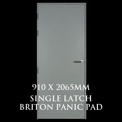 910 x 2065mm Blank Single Personnel Door (Single Latch Briton Panic Pad)