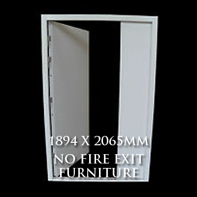 1894 x 2065mm Blank Double Personnel Door (No Fire Exit Hardware)