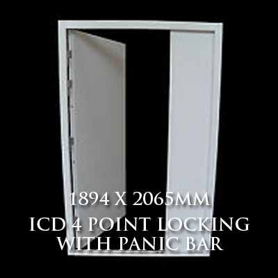 1894 x 2065mm Blank Double Personnel Door (ICD 4 Point Locking Panic Bar)