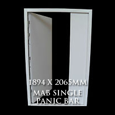 1894 x 2065mm Blank Double Personnel Door (MAB Single Panic Bar)