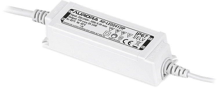 Aurora AU-LED2424IP 24V 24 Watts Non Dimmable IP67 Constant Voltage LED Driver