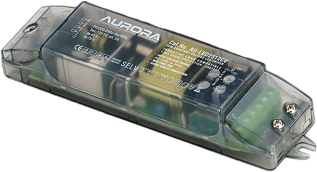 Aurora AU-LED2512CV 12V 25 Watts Non Dimmable Constant Voltage LED Driver