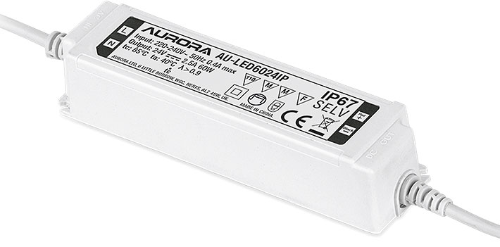 Aurora AU-LED6024IP 24V 60 Watts Non Dimmable IP67 Constant Voltage LED Driver