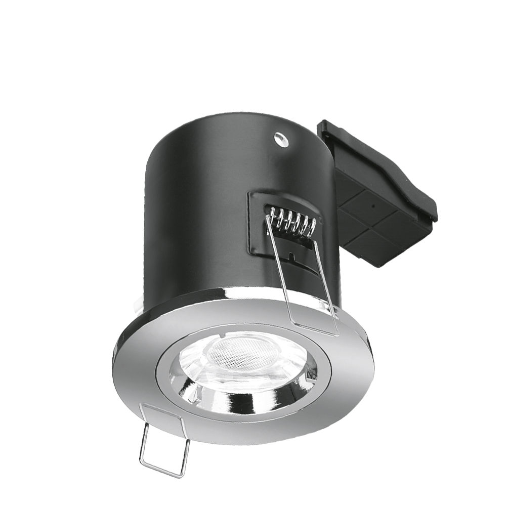 Aurora EN-FD101PC Fire Rated GU10 Fixed Downlight Polished Chrome