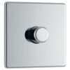 Screwless FPC81 Polished Chrome 1 Gang 2 Way Dimmer