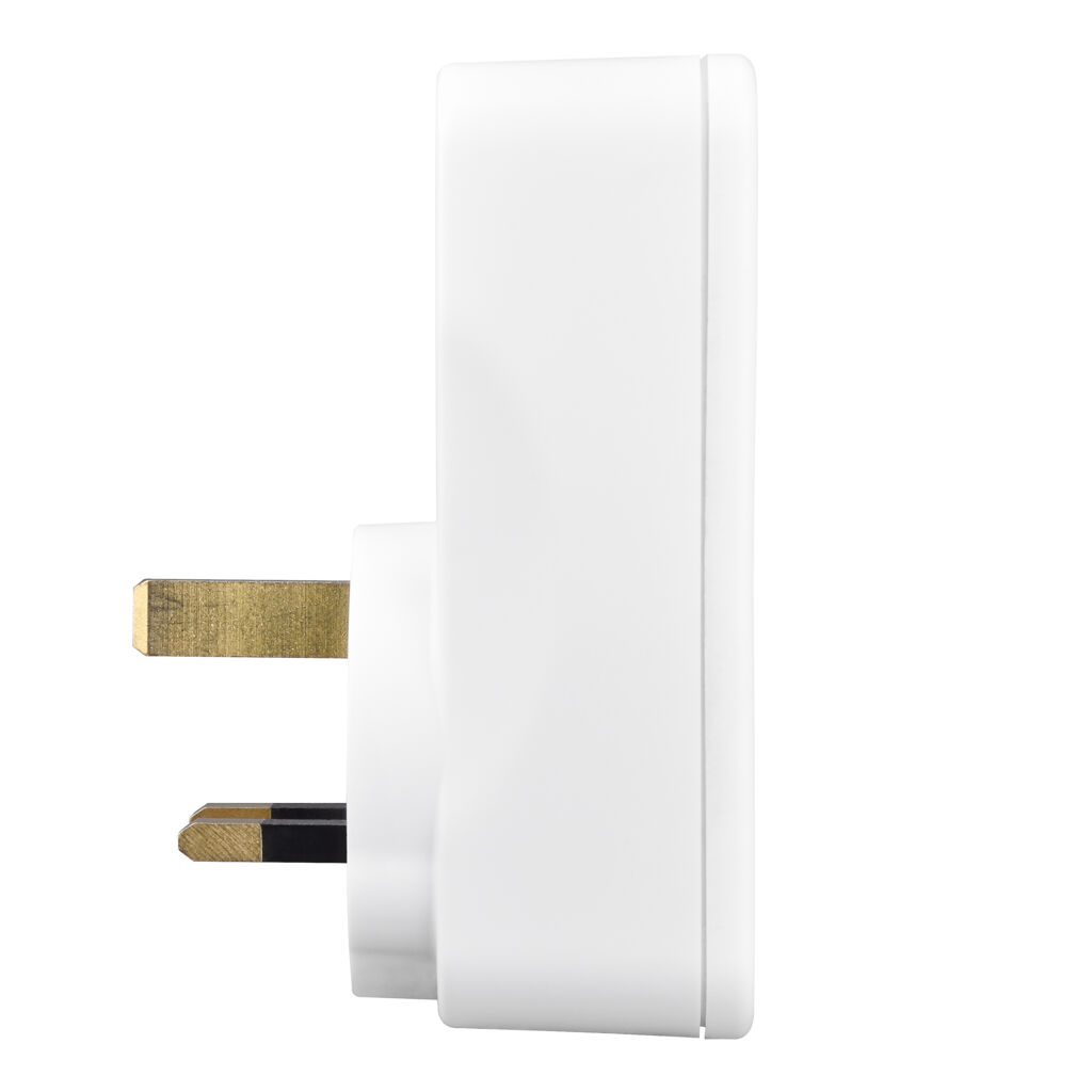 BG AHC/U-01 Nexus Moulded White Smart Power 13 Amp Adaptor Side