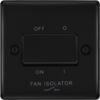 NFB15 Matt Black Triple Pole Fan Isolator Switch