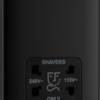 BG Nexus Metal NFB20B Matt Black Shaver Socket 115/230V Black Trim