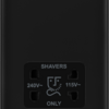 Matt Black Shaver Socket 115/230V Black Trim