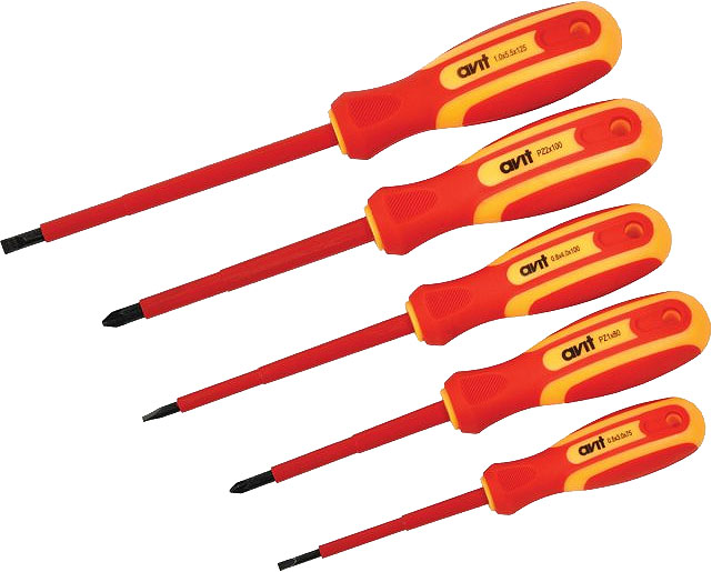 Avit AV05050 Insulated Screwdriver Sets 5 Piece with Carry Case