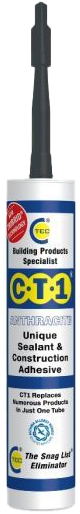 CT1 Anthracite Sealant & Construction Adhesive 290ml Tube - peclights