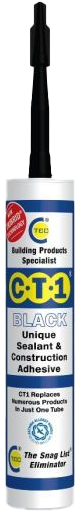 CT1 Black Sealant & Construction Adhesive 290ml Tube - peclights reseller