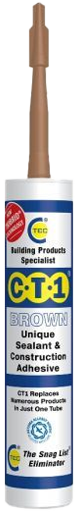 CT1 Brown Sealant & Construction Adhesive 290ml Tube - peclights reseller
