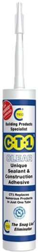 CT1 Clear Sealant & Construction Adhesive 290ml Tube - peclights