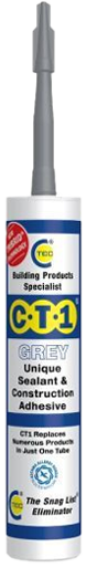 CT1 Grey Sealant & Construction Adhesive 290ml Tube - peclights reseller