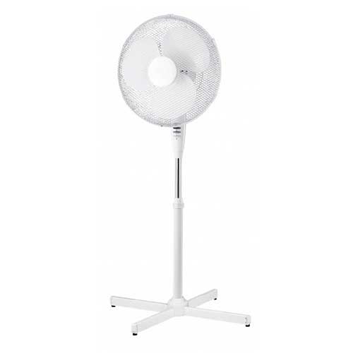 London Empire  ® 16-Inch White Pedestal Oscillating & Tilting 3-Speed Fan with Mesh Safety Grill & Adjustable Height 50W 