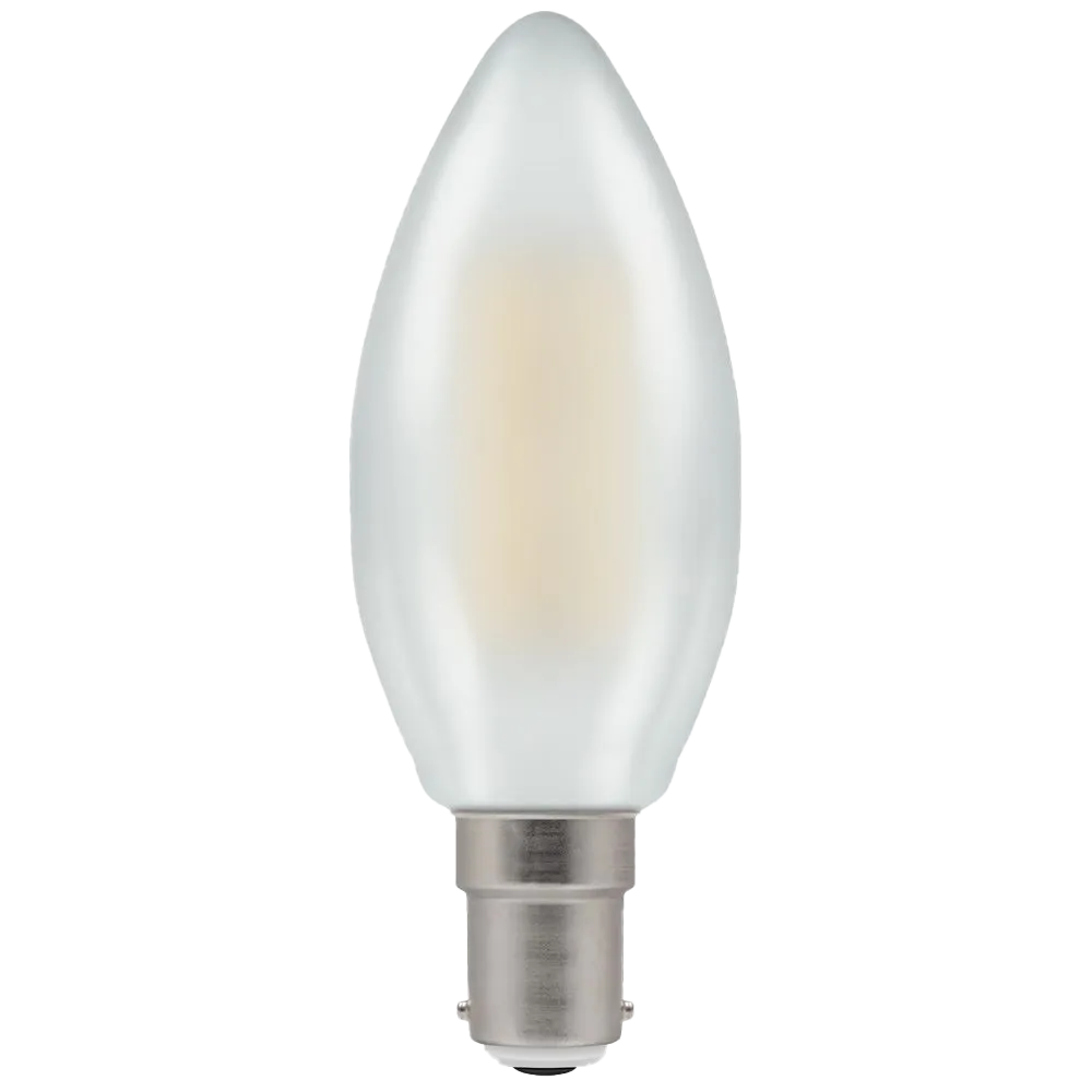 Crompton 7185 5W Dimmable LED SBC/B15 Filament Pearl Candle Lamp Warm White