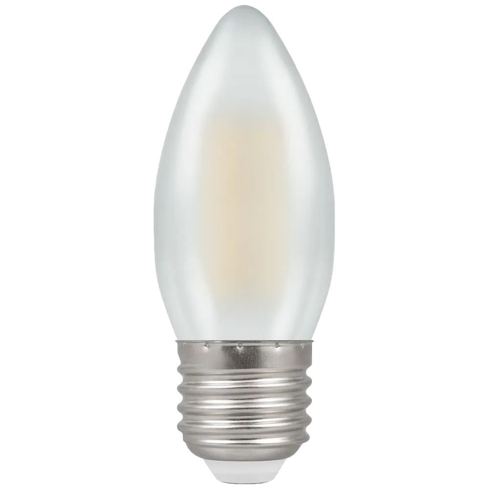 Crompton 7192 5W Dimmable LED ES/E27 Filament Pearl Candle Lamp Warm White