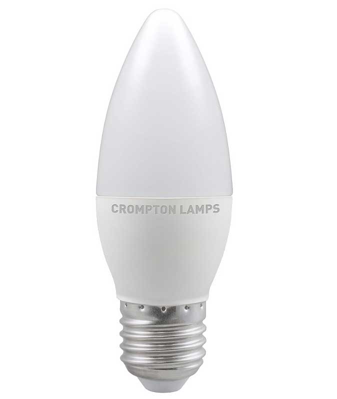 Crompton 11342 5.5W LED ES/E27 Frosted Candle Lamp Cool White