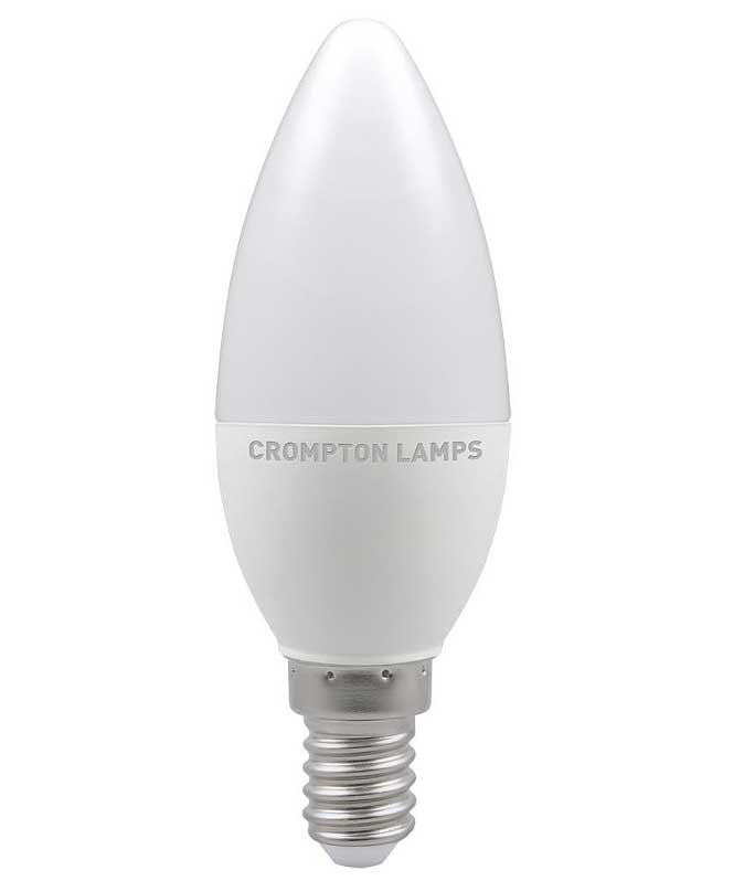 Crompton 11359 5.5W LED SES/E14 Frosted Candle Lamp Cool White