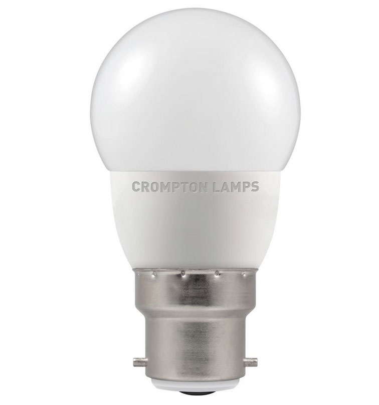 Crompton 9349 5.5W Dimmable LED BC/B22 Frosted Golf Lamp Cool White
