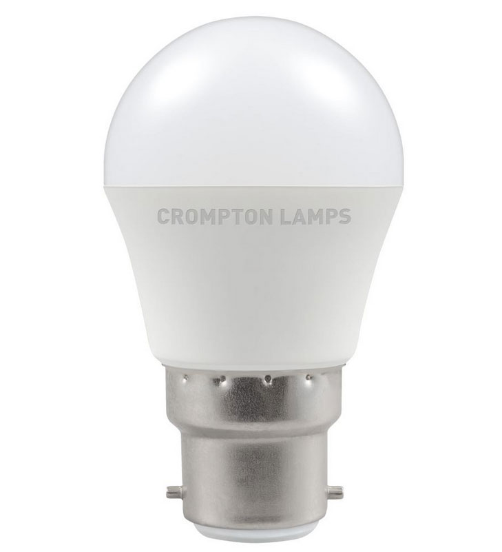 Crompton 11496 5.5W LED BC/B22 Frosted Golf Lamp Warm White