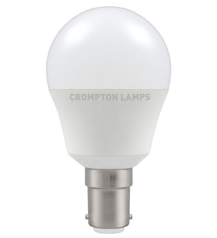 Crompton 11502 5.5W LED SBC/B15 Frosted Golf Lamp Warm White