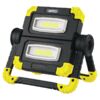 Draper 87696 10 Watt COB LED Rechargeable Twin Worklight Yellow