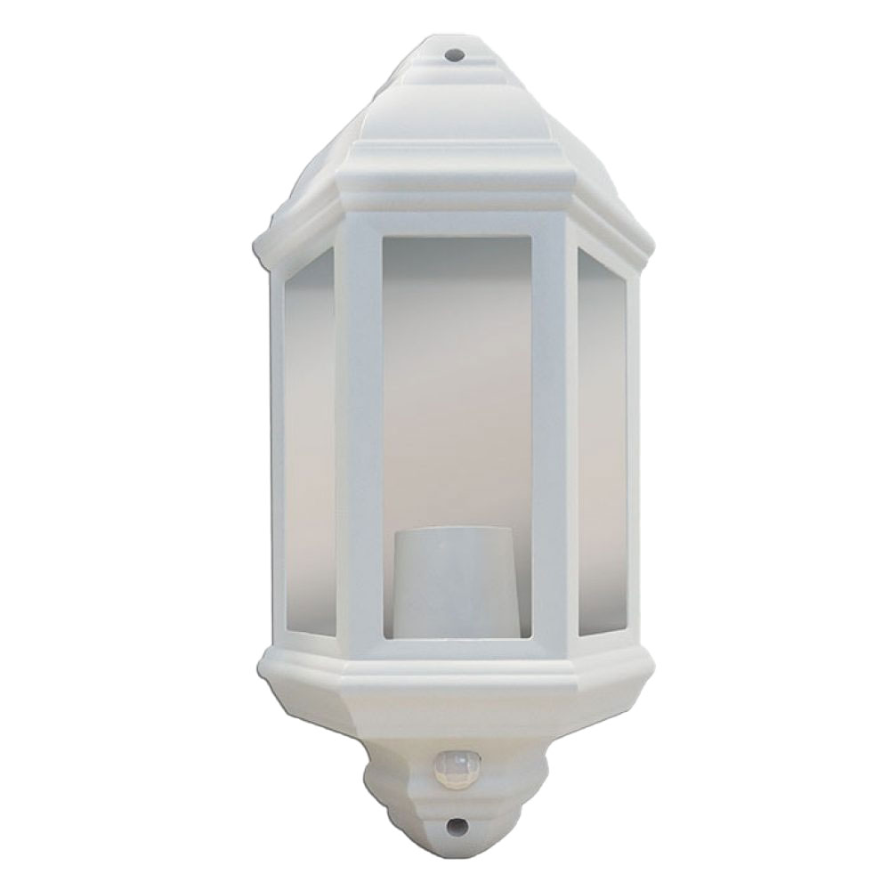 Eterna PIRHL60WH Polycarbonate Half Lantern with PIR White