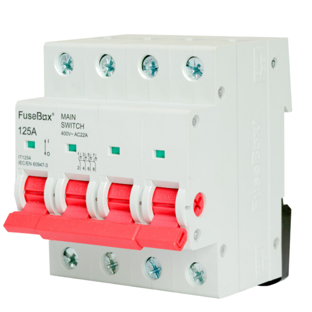 Fusebox IT1254 125A AC22A 4 Pole Main Switch