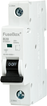 Fusebox MT06B201 SP B Curve 20 Amp MCB