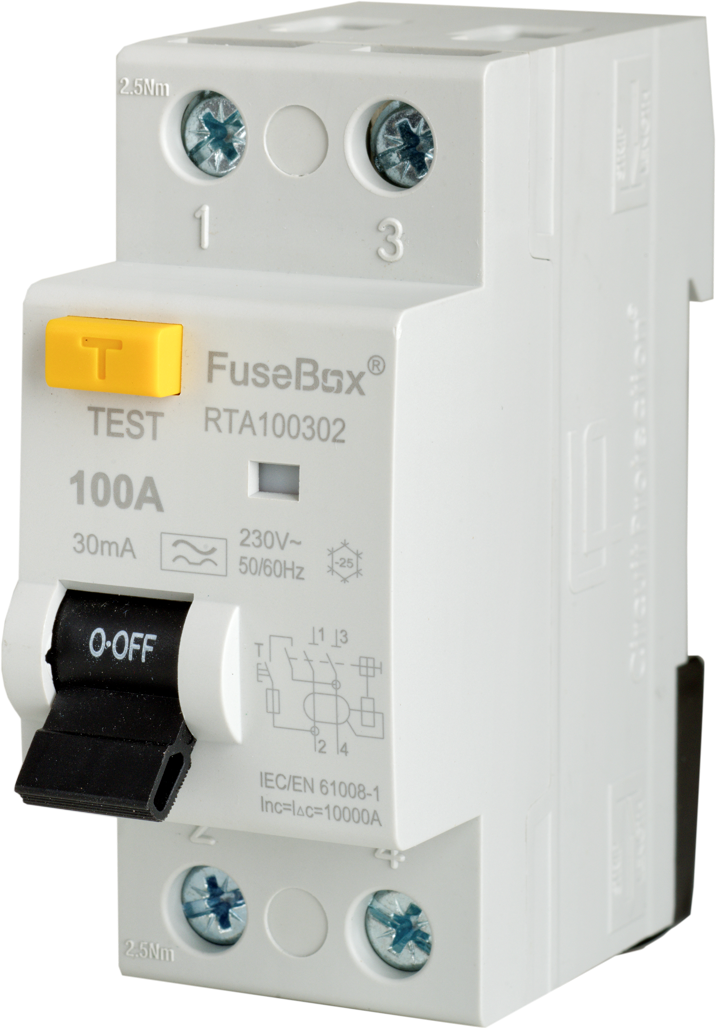 Fusebox RTA100302 100A Type A RCD 2 Pole