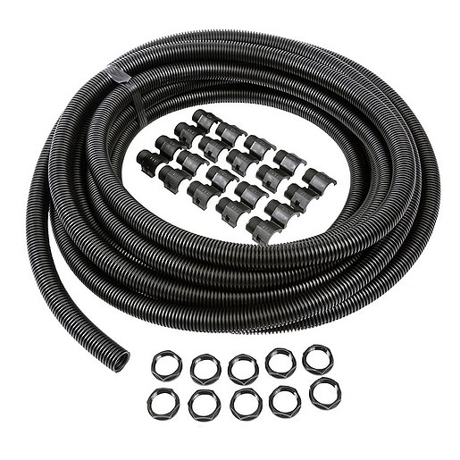 Niglon CPVC25B2 25mm Flexible Conduit Light Duty Kit c/w Connectors Black