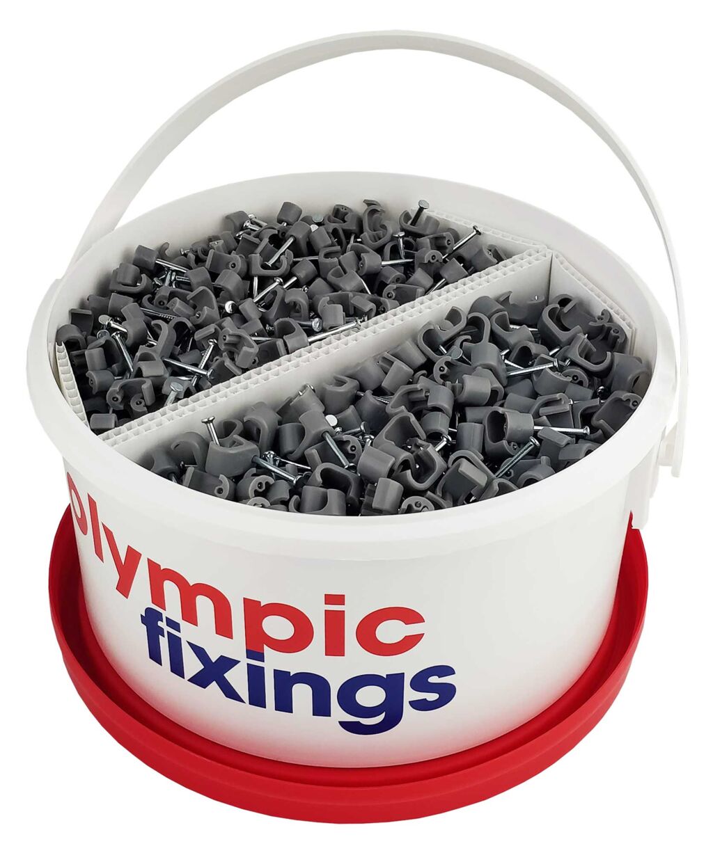 Olympic Flat Cable Clips 1.5mm & 2.5mm Traders Tub