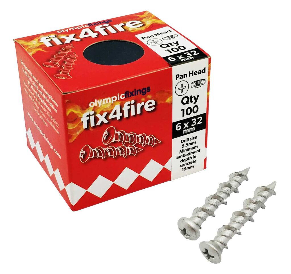 Olympic Fix4Fire Rated Screws Pan Head - Pack 100