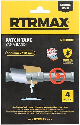 RTRMAX Patch Repair Tape 4 Pieces - 100x150mm