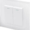 Retrotouch 00219 Retractive/Pulse Light Switch 2 Gang White PG